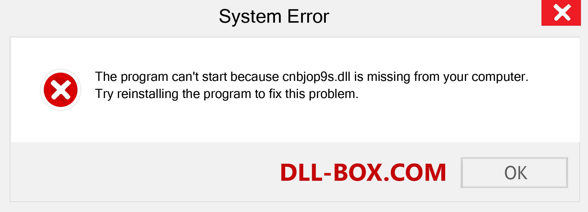  cnbjop9s.dll file is missing?. Download for Windows 7, 8, 10 - Fix  cnbjop9s dll Missing Error on Windows, photos, images